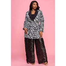 Load image into Gallery viewer, Plus Size Elegant Tailored Tuxedo-Inspired Blazer