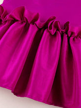 Load image into Gallery viewer, Loose Buckle Falbala Solid Color Flared Trousers