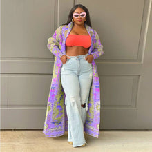 Load image into Gallery viewer, FREE SIZE OPEN FRONT PLEATED LONG JACKET COAT