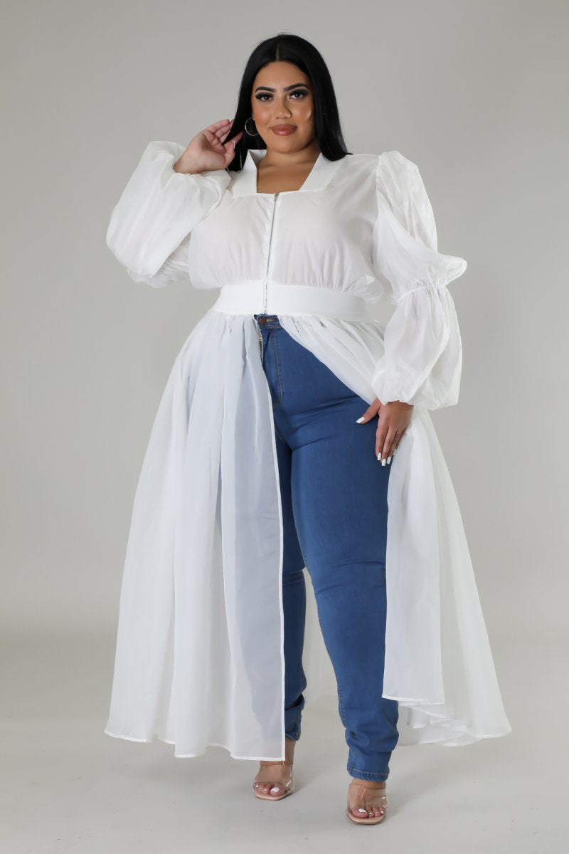 Tunique Longue Blanche 0039 Italy - Taille S - Occasion Très Bon état