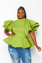 Load image into Gallery viewer, Plus Boss Peplum Top