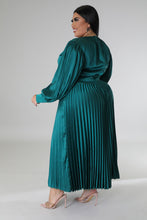 Load image into Gallery viewer, Giving Classy Satin Pleated Maxi Dress