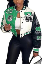 Load image into Gallery viewer, Varsity Cropped Jacket
