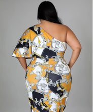 Load image into Gallery viewer, One Sleeve Off Shoulder Dress

