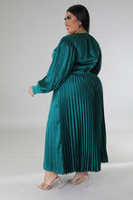 Load image into Gallery viewer, Giving Classy Satin Pleated Maxi Dress
